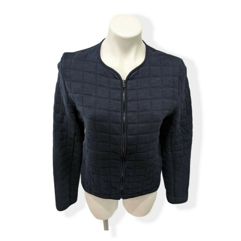 Majestic Filatures Size 2 Deluxe Teeshirt Quilted Medium M Jacket Sweatshirt Zip